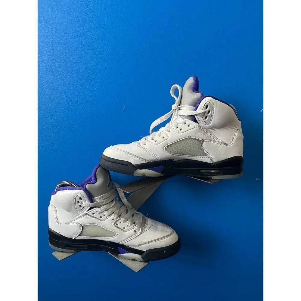Nike Boys Air Jordan 5 440888-141 White Basketball Shoes Sneakers Size 4Y